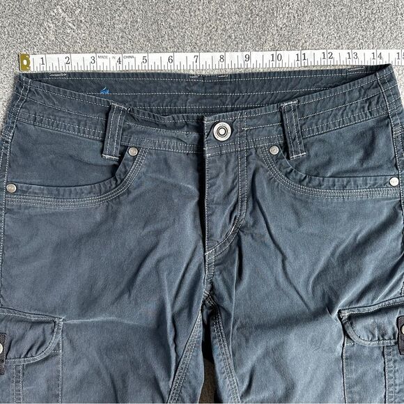 EUC Kuhl Black Free Range Long Shorts 11” inseam UPF 50 Cargo Pockets Size 2 - Picture 13 of 14